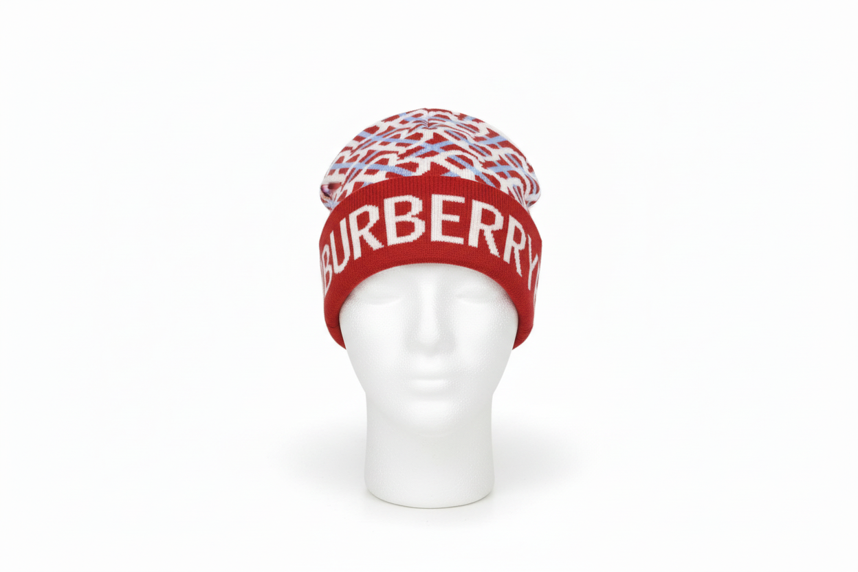 Burberry red beanie