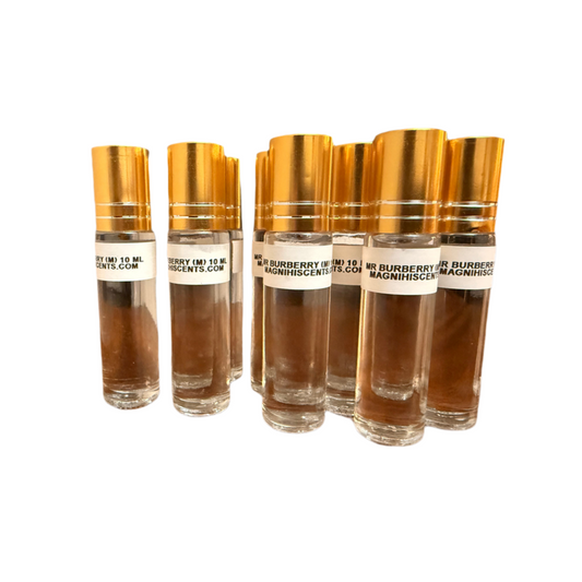 Mr Burberry 100% pure roll on body oils (m) 10ml