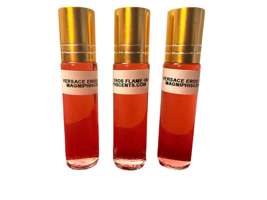 Versace Eros Flame 100% Pure Roll On Body Oils (m) 10ml
