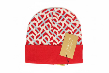 Burberry red beanie