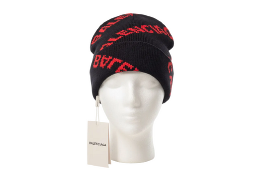 Balenciaga all over black& red Beanie